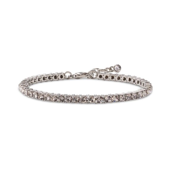 On 34th Silver-Tone Flex Tennis Bracelet 7" + 1" Extender NWT - Picture 1 of 1